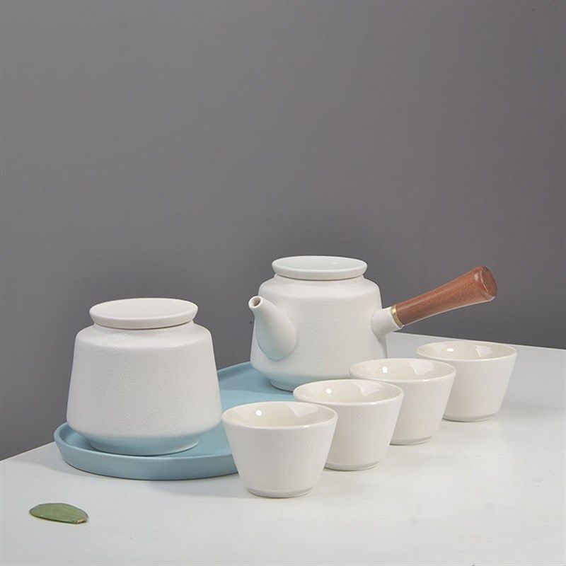 一壶两杯茶具套装侧把壶家用泡茶杯茶壶四杯快客陶瓷茶盘迷你酒店,餐饮具,整套茶具,淘宝优惠券,粉丝福利购,淘宝优惠卷