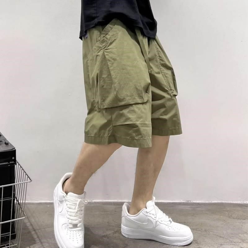 夏季男士新款工h装大口袋卡扣腰带短裤时尚百搭宽松透气五分沙滩,男装,短裤,淘宝优惠券,粉丝福利购,淘宝优惠卷