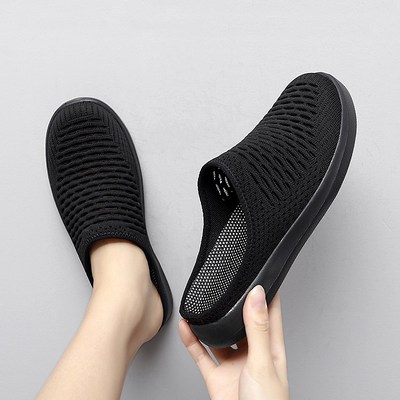 超大码拖鞋男49 50 51 52大脚老爸半拖爷爷凉拖平底老人夏洞洞鞋