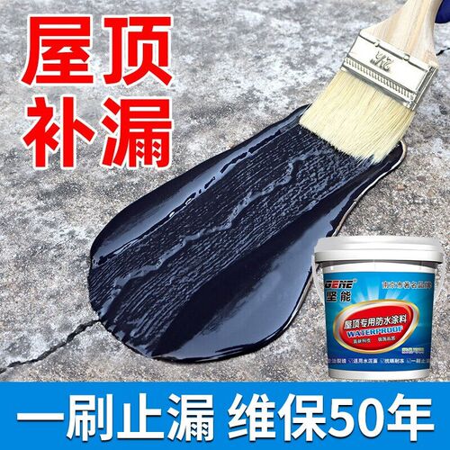 坚能屋顶房顶防水补漏材料房屋楼顶外墙防漏防水T涂料平房裂缝漏