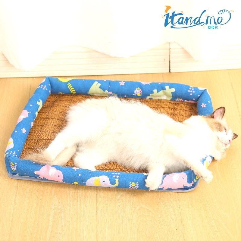 四季通用宠物凉席窝 夏季棉麻高温避暑狗S窝藤编垫方形凉窝,宠物/宠物食品及用品,猫窝/屋/帐篷/沙发,淘宝优惠券,粉丝福利购,淘宝优惠卷