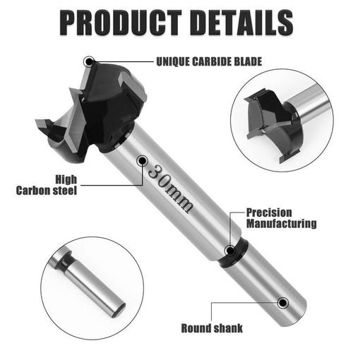 5件套木工开孔器手电钻木板扩孔钻头铰链合金塑料石膏板木材