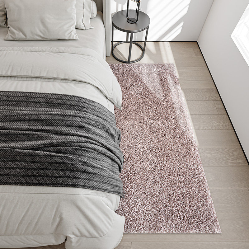 古臻2024新款云朵感床边毯 简约粉色卧室毯超柔少女感加厚飘窗垫,居家布艺,床边毯,淘宝优惠券,粉丝福利购,淘宝优惠卷