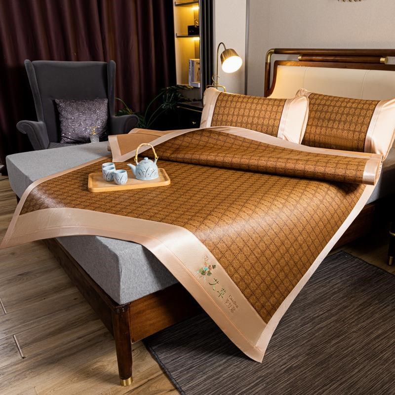 圃夏梓天冰丝凉i席藤席2024新款夏季软席子床笠竹席可水洗儿童婴,床上用品,藤席,淘宝优惠券,粉丝福利购,淘宝优惠卷