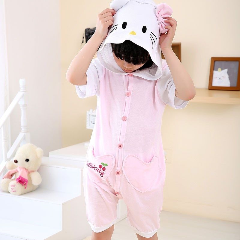 儿童2男孩3小孩4岁5夏天6夏装连体睡衣7纯棉8全棉衣服9粉恐龙女孩,童装/婴儿装/亲子装,家居服连体衣,淘宝优惠券,粉丝福利购,淘宝优惠卷