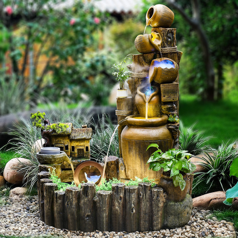 庭院花园b布置假山流水喷泉摆件客厅阳台鱼池造景装饰景观水池落,家居饰品,装饰摆件,淘宝优惠券,粉丝福利购,淘宝优惠卷