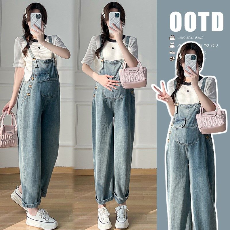 孕妇秋装怀孕裤子秋季外穿牛仔背带裤时尚韩版Q休闲裤春秋网红长,孕妇装/孕产妇用品/营养,孕妇休闲裤,淘宝优惠券,粉丝福利购,淘宝优惠卷