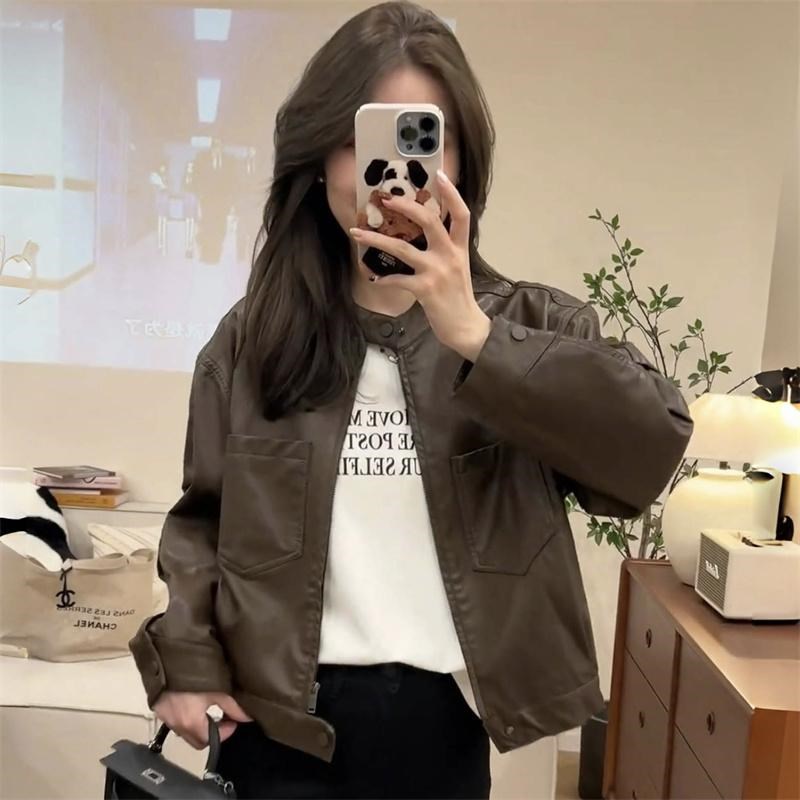短款皮衣外套女2025春季新款爆款小个子PU皮休闲宽松机车服上衣潮