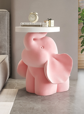 植绒大象客厅大型落地摆件装饰电视柜旁沙发边几茶几搬家乔迁礼物