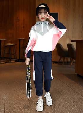 女童套装秋装2022新款网红10童装儿童运动13岁大童女孩春秋两件套