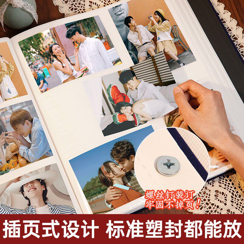 5寸6相册本纪念册儿童7寸8照片收纳混装大容量家庭宝宝成长记录册