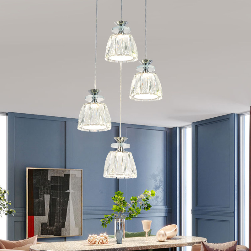 餐厅灯现代简约家用三头led饭厅餐桌灯具轻奢长条吧台水晶吊灯,家装灯饰光源,餐厅吊灯,淘宝优惠券,粉丝福利购,淘宝优惠卷