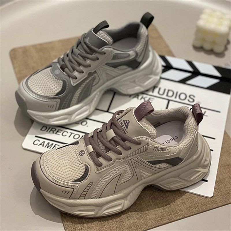 厚底增高网面透气老爹鞋女2025春季新款系带超火爆款不累脚运动鞋,女鞋,老爹鞋,淘宝优惠券,粉丝福利购,淘宝优惠卷