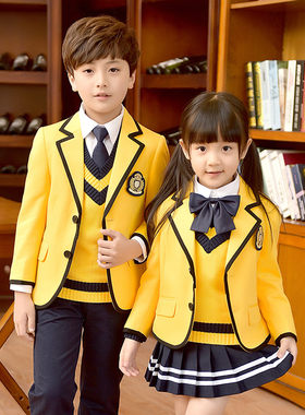 幼儿园园服男女韩版学院t风中小学校服春秋冬季儿童装西装班服套