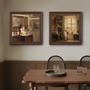 《一隅静谧d》美式复古装饰画客厅艺术挂画餐厅油画过道卧室墙画