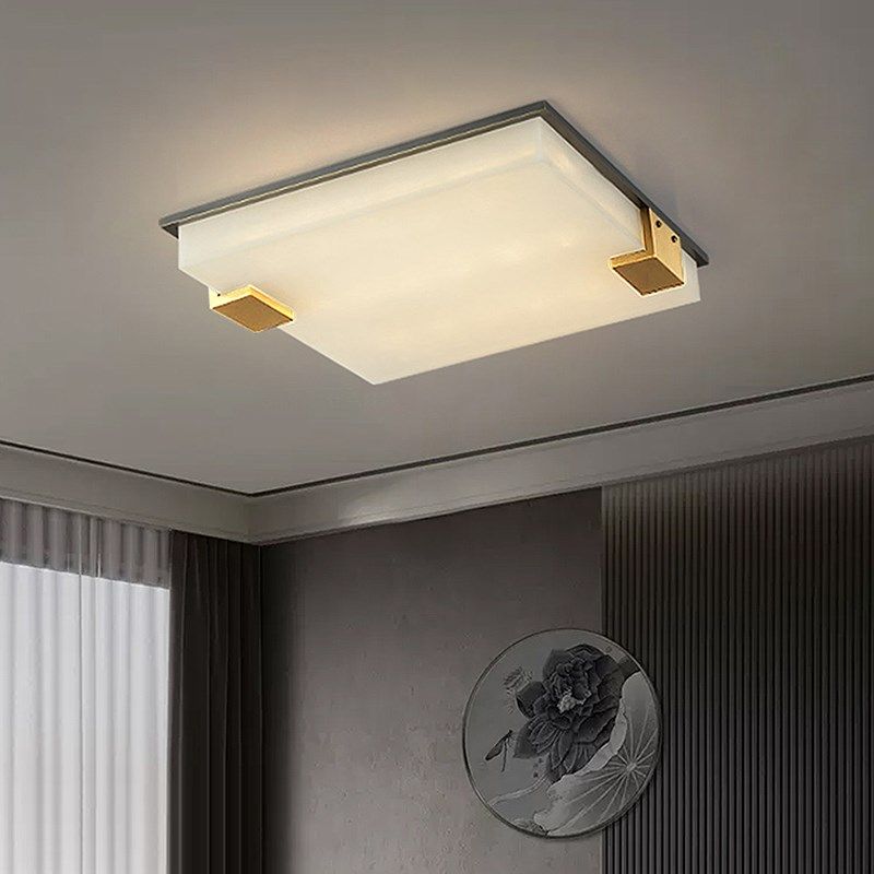 新中式卧室d吸顶灯全铜超薄led云石灯简约餐厅卧室书房儿童房灯具,家装灯饰光源,餐厅/卧室/书房吸顶灯,淘宝优惠券,粉丝福利购,淘宝优惠卷