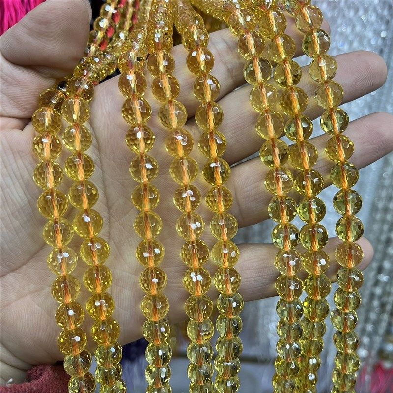 新货天然切面128足球切面黄水晶散珠配珠J手工串珠饰品长度38厘米,饰品/流行首饰/时尚饰品新,奇石,淘宝优惠券,粉丝福利购,淘宝优惠卷