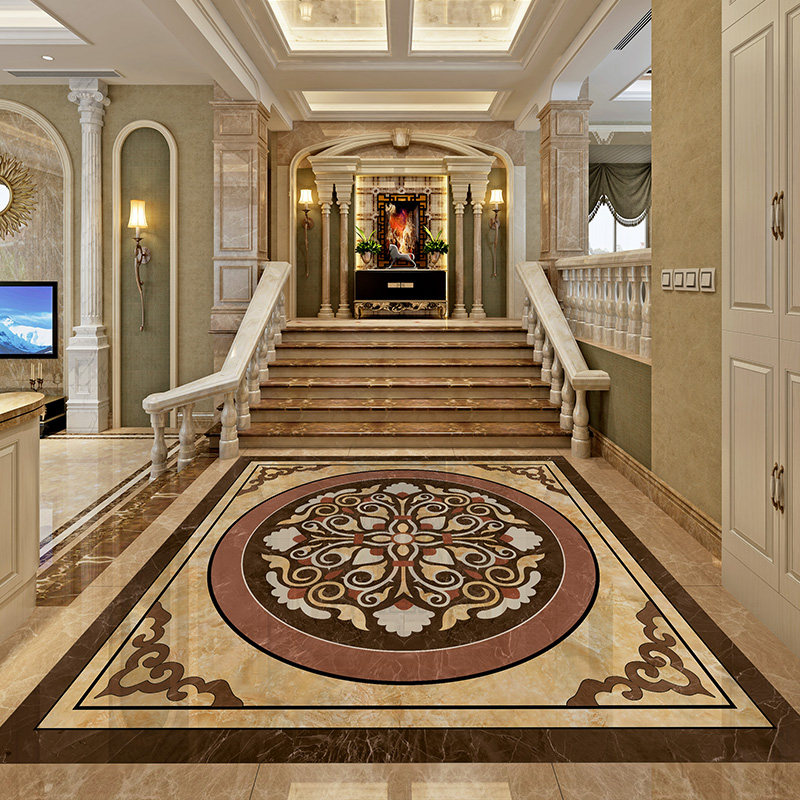 欧式走廊a过道地贴装饰防水耐磨客厅茶几地板贴浴室瓷砖遮丑自粘