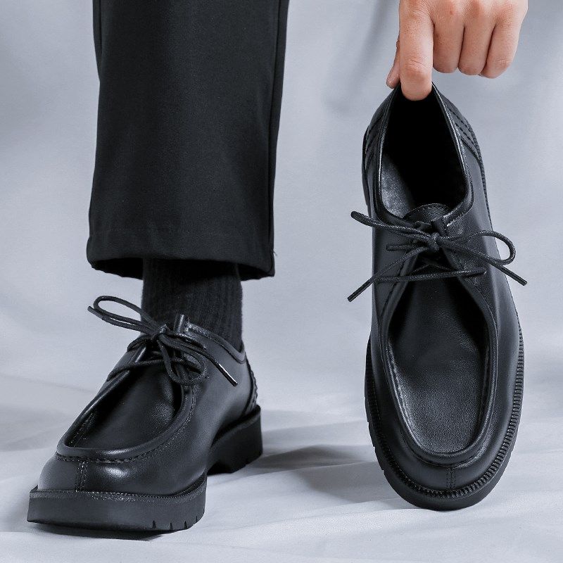 2025新款皮鞋男春季英伦风休闲商务软面休闲鞋黑色高级感透气男鞋,流行男鞋,休闲皮鞋,淘宝优惠券,粉丝福利购,淘宝优惠卷