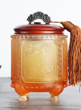 高档商务礼品定制送老师毕业礼物领导员工退休纪念品实用琉璃茶罐