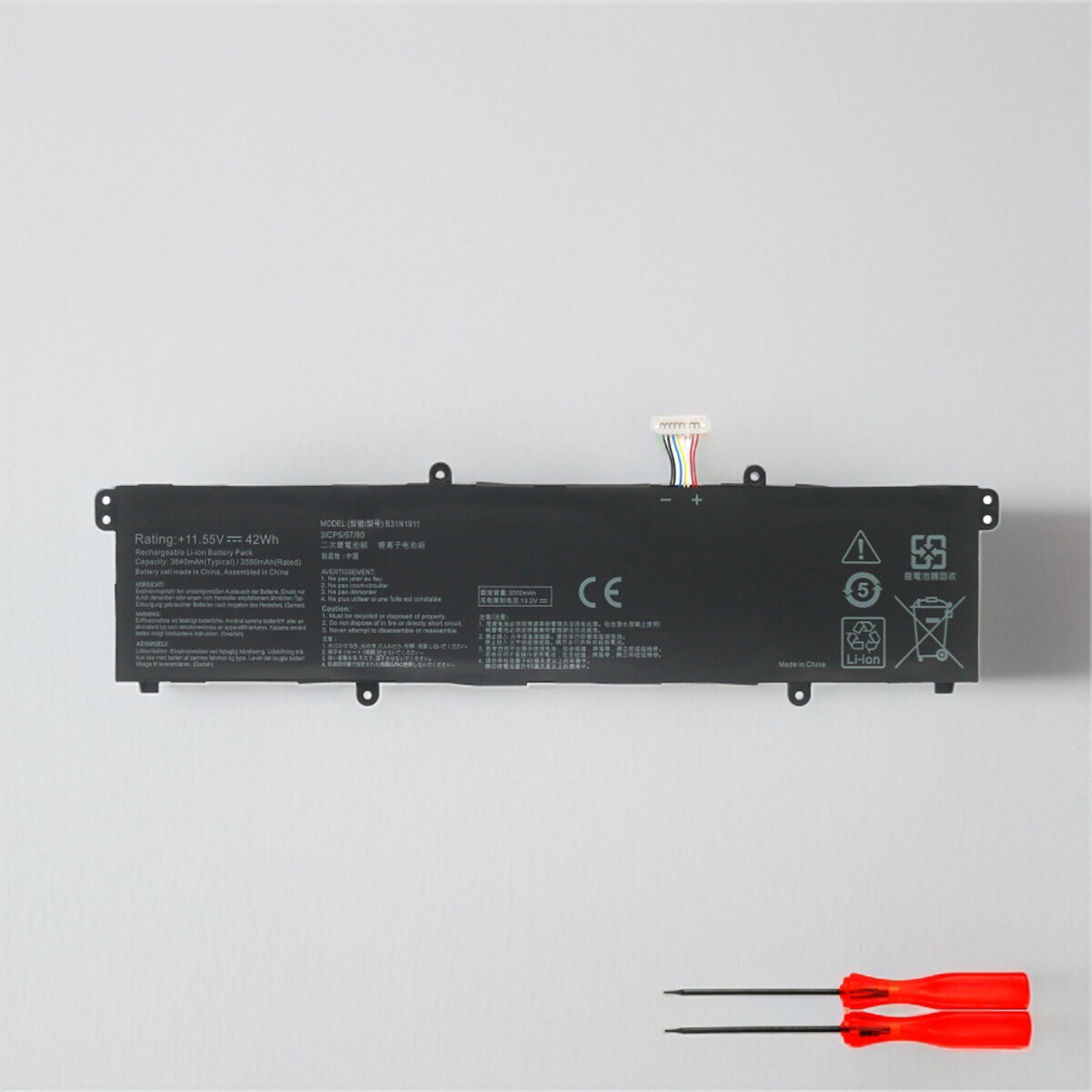 适用华硕REDOLBOOK14F/E/14IREDOL14E/14FC31B31N1911笔记本电池