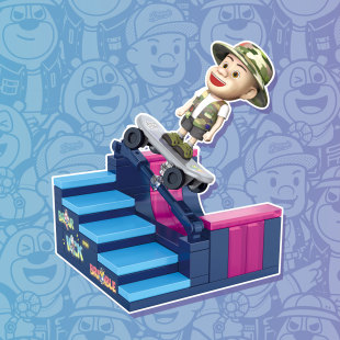 熊出没颗粒积木益智玩具拼装桌面摆件盲盒儿童节毕业礼物官方正版