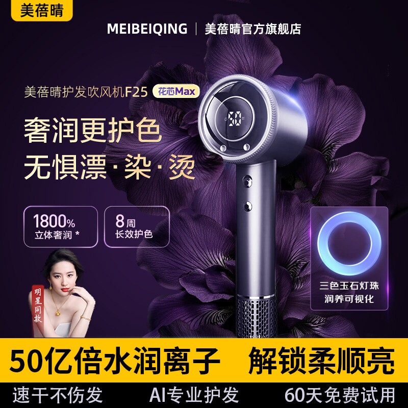 2025新款水离子护发高速电吹风机