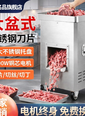 切肉机商用大功率立式不锈钢多功肉能电动切片切丝切丁机快速切