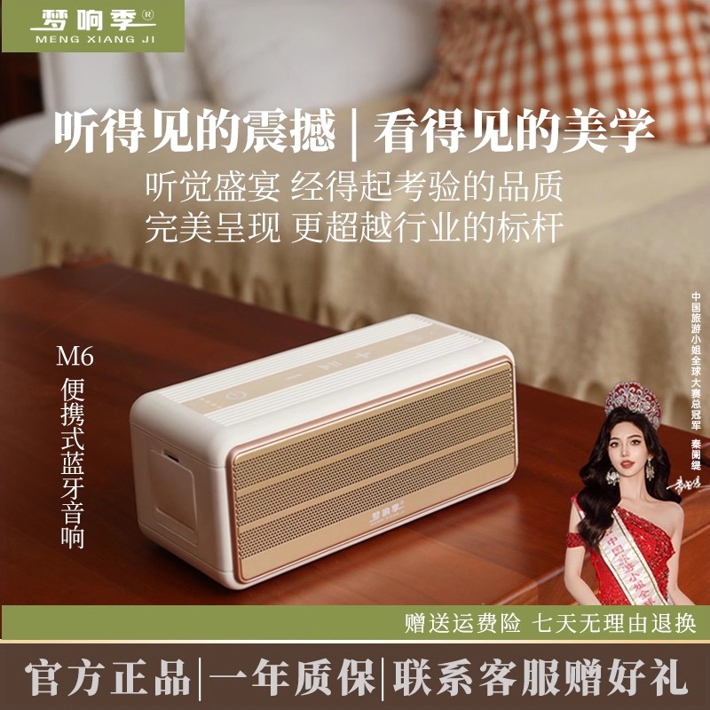 牙音响便携式迷你家用电脑低音炮户外便携式小音箱梦响季M6无线蓝