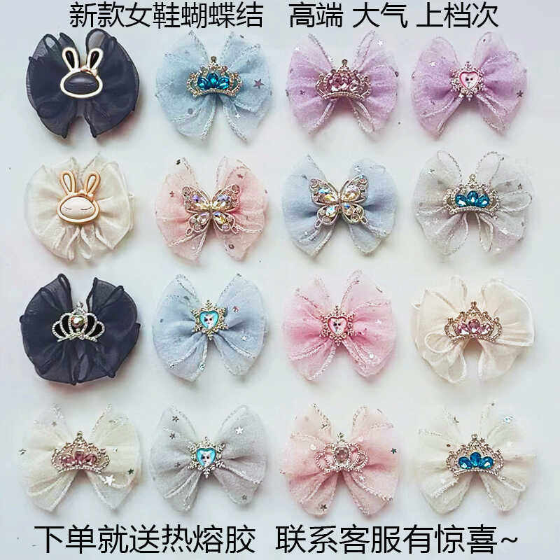 女童公主鞋蝴蝶结新款儿童鞋花