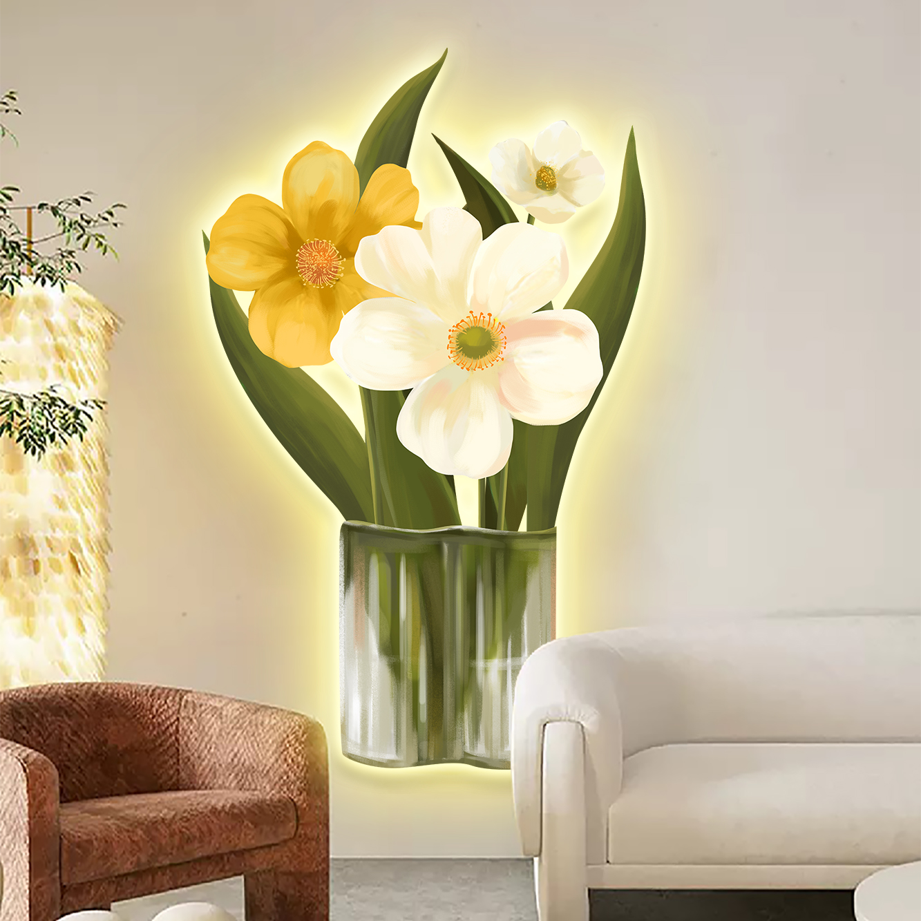 北欧奶油风花卉玄关装饰画客厅沙发背景墙挂画走廊过道壁画温馨