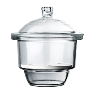 湘玻真空玻璃干燥器实验室干燥皿抽真空干燥器棕色加厚透明干燥釜干燥器盖子实验玻璃器皿180 240 350 400mm