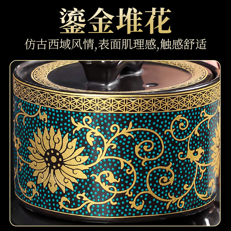 新中式缠连枝自动茶具套