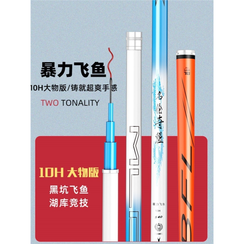 名伦竿夺魁超硬10H黑坑飞