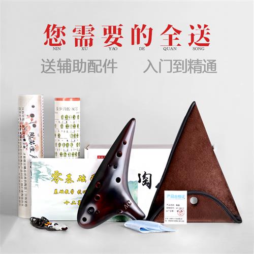 十二孔陶笛乐器12孔AC中音C调熏烧初学儿童专业演奏6陶埙