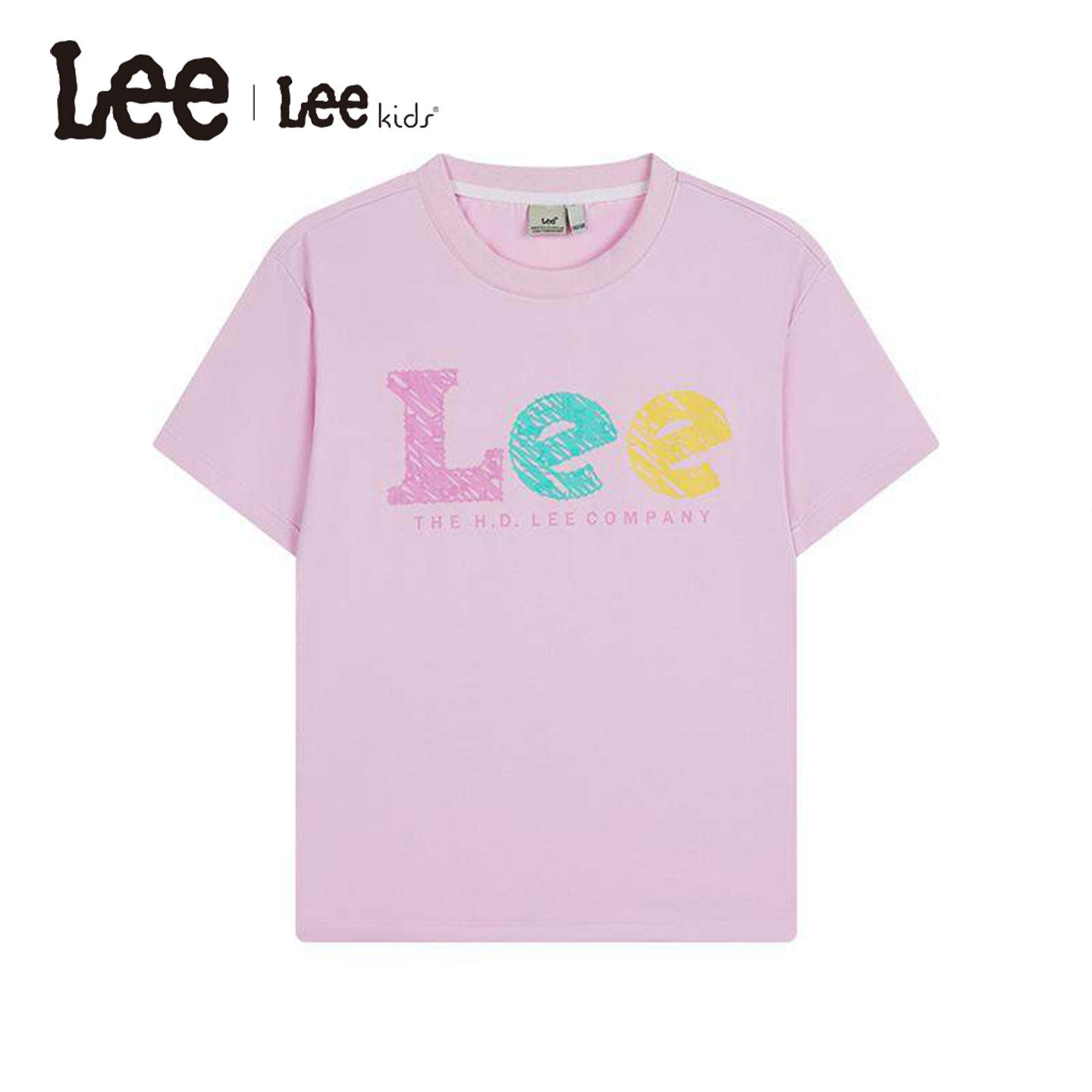 Lee kids儿童短袖T恤夏多巴胺印花宽松休闲上衣百搭舒适男童女童图片
