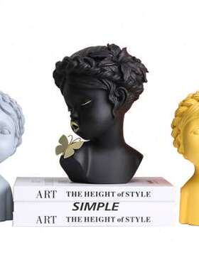 现代创意客厅电视柜摆件北欧轻奢艺术人像雕塑家居玄关酒柜装饰品