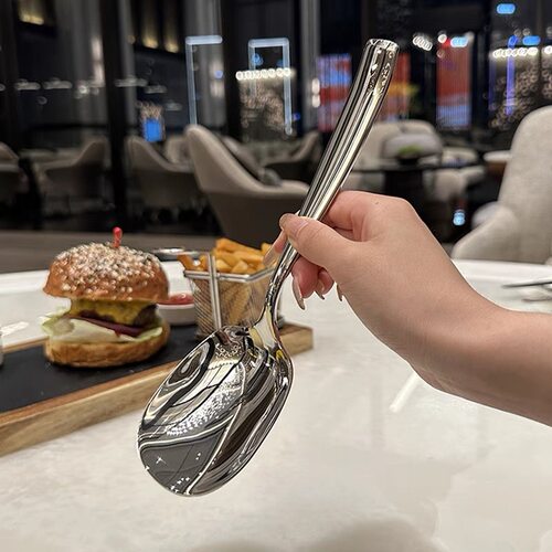 食品级316不锈钢分餐勺大