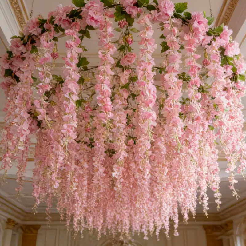 仿真紫藤花豆花客厅园林