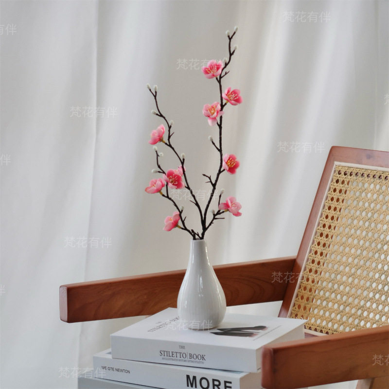 腊梅花仿真花束树枝新中