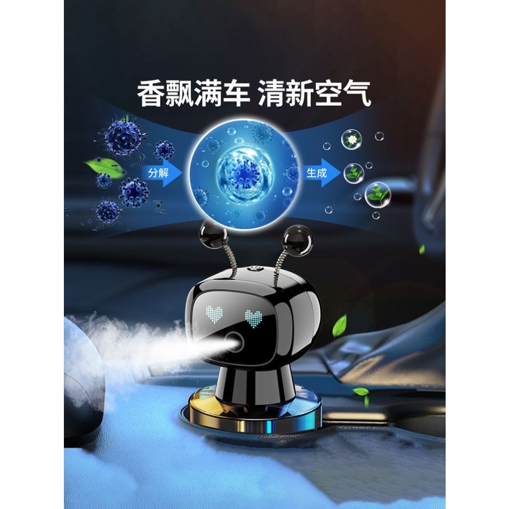2025新款创意机器人红旗车载好物高端汽车网红桂花香薰中控台摆件