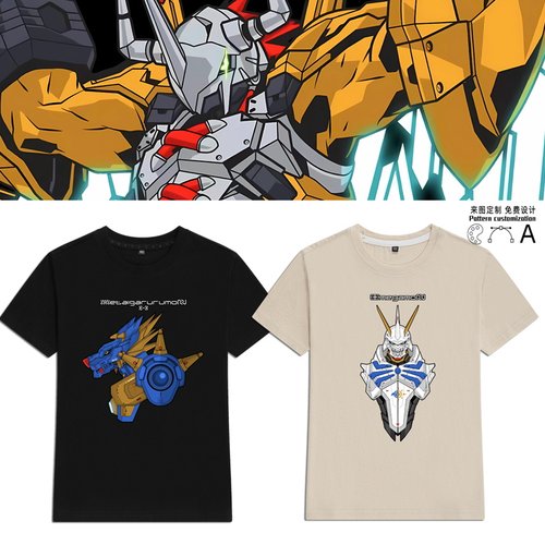 数码宝贝周边联盟短袖男女童装