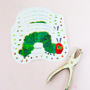 好饿 毛毛虫积分卡儿童奖励教师打孔记分卡片课堂游戏互动幼儿园