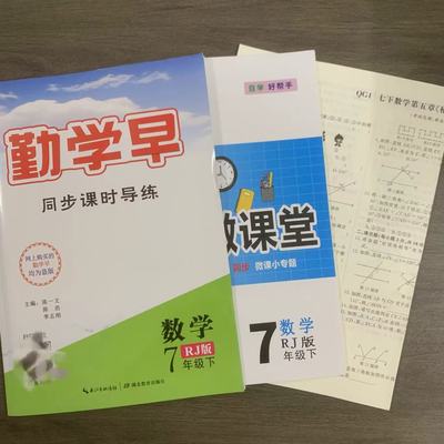 2024版勤学早同步课时导练微课堂七年级数学英语语文上下册初中7年级数学练习题人教版 送电子版答案 勤学早同步大培优压轴题