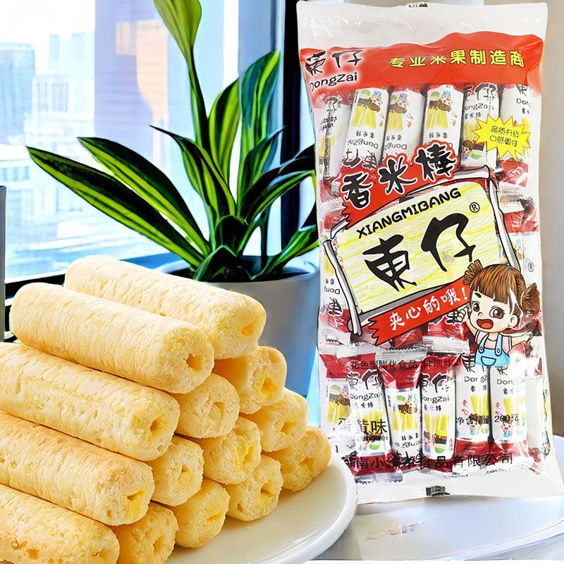 東仔米果酥米果卷糙米卷夹心米棒膨化食品童年怀旧休闲零食一整箱
