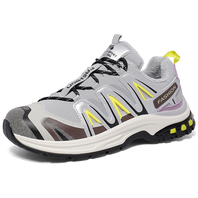 冬季低帮户外登山鞋男加绒保暖棉鞋雪地靴防水防滑耐磨徒步鞋男鞋