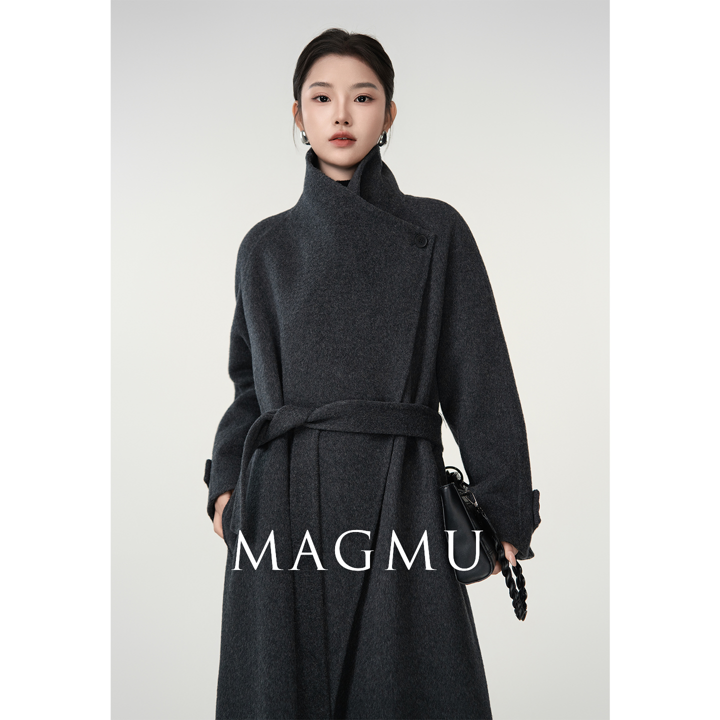 麦格牧【宿云】羊毛双面呢大衣女中长款25秋冬新款高级感气质外套