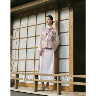 国风新中式 风雅颂 马甲女时髦洋气叠穿背心上衣 话江南 麦格牧