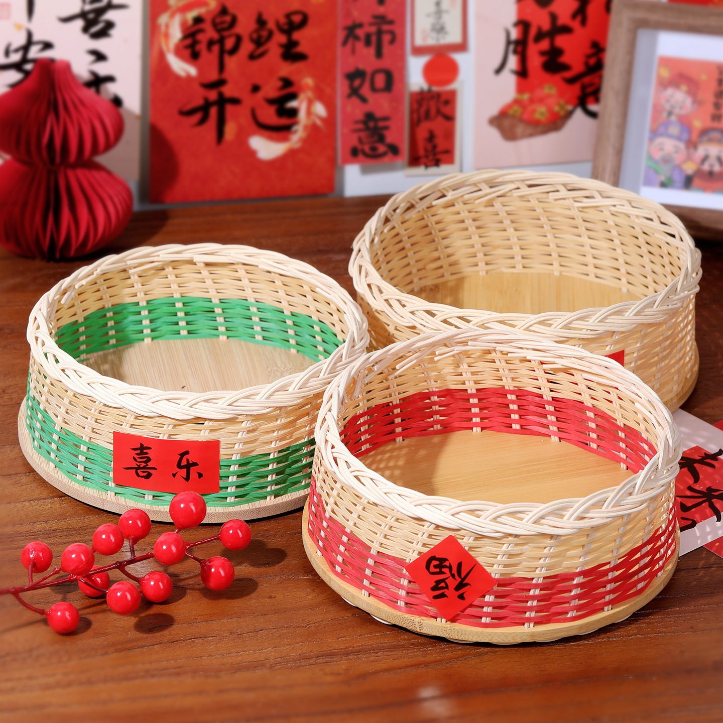 竹编竹篮diy材料包传统竹编篮子手工非遗竹筐手作竹片竹条编织图片