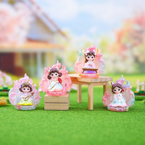 国潮文创礼品盛世芳华九尾灵狐盲盒电镀款小号潮玩手办摆件批发